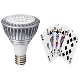 LED light playing card device